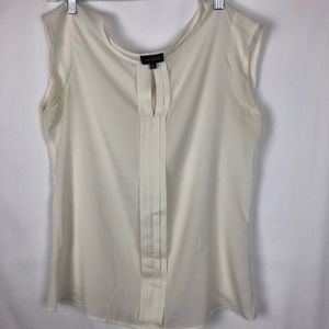 The Limited Pullover Blouse Solid Cream Shear M